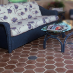 Heritage Glazed Sunroom - Colonial Brick and Potomac Blue