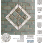 Field tile color Robin's Egg Blue, Monochrome Decos Morning White & Robin's Egg Blue