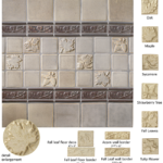 Field Tile Quail Grey, and Monochrome Decos Quail Grey and Cattail Brown