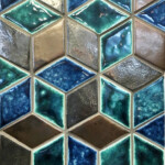 Rhomboid Blue Lapis, Jade Green, Vintage Sterling & Burnt Umber